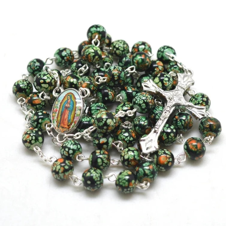 Glass Bead Our Lady of Guadalupe Rosary
