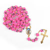 Our Lady Of Peace Pink Flowers Rosary