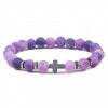 Purple Natural Stone Beads Bracelet