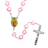 Pink Heart Beads Our Lady Of Guadalupe Rosary
