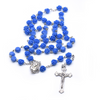 Blue Rose Beads Rosary