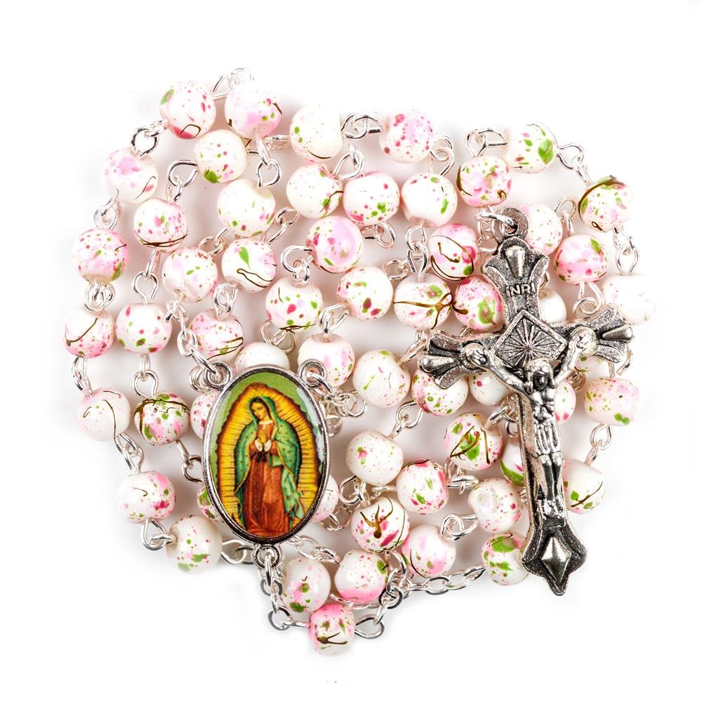 Glass Beads Our Lady Of Guadalupe Rosary