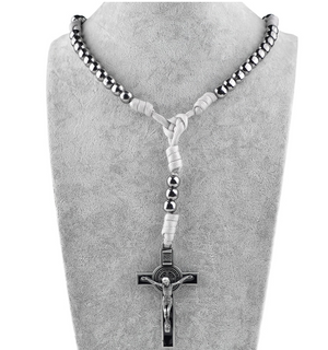 Big Beads Rosary With St Benedict Cross