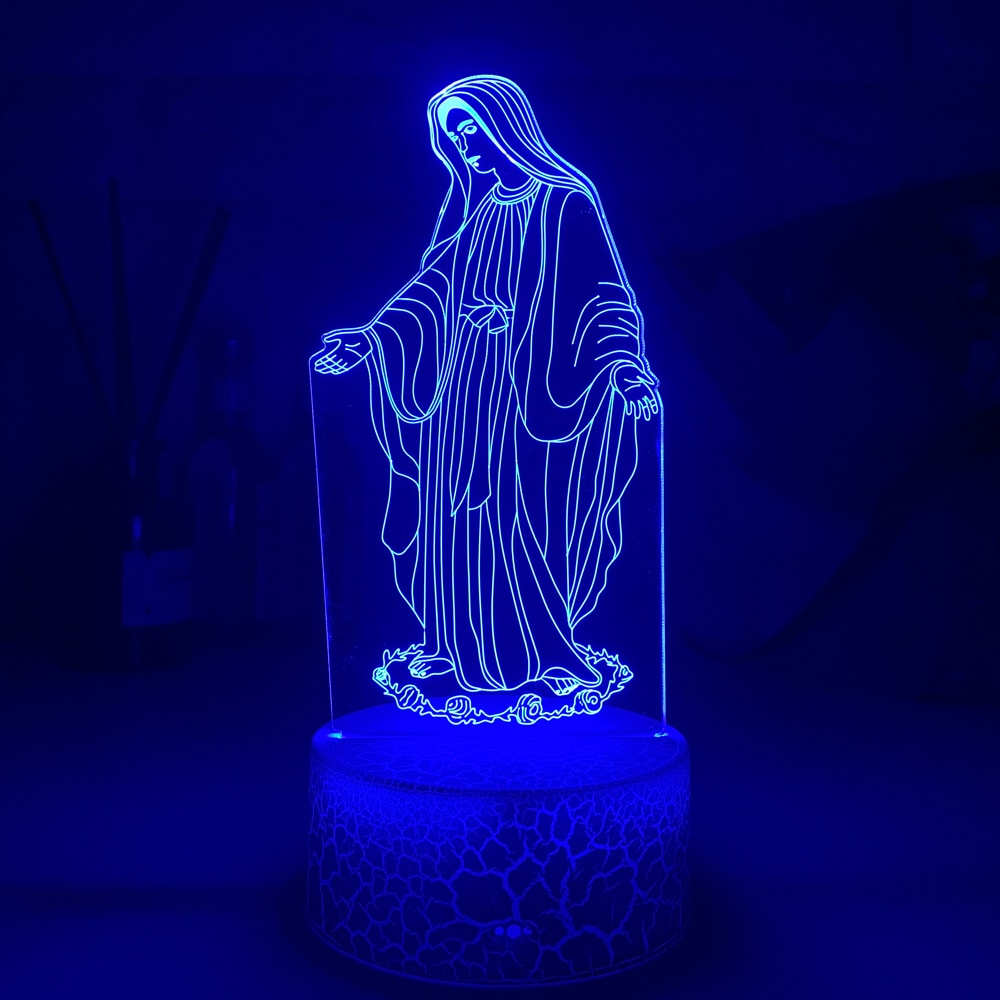Multicolor Lamp Blessed Virgin Mary