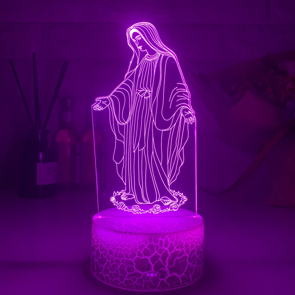 Multicolor Lamp Blessed Virgin Mary